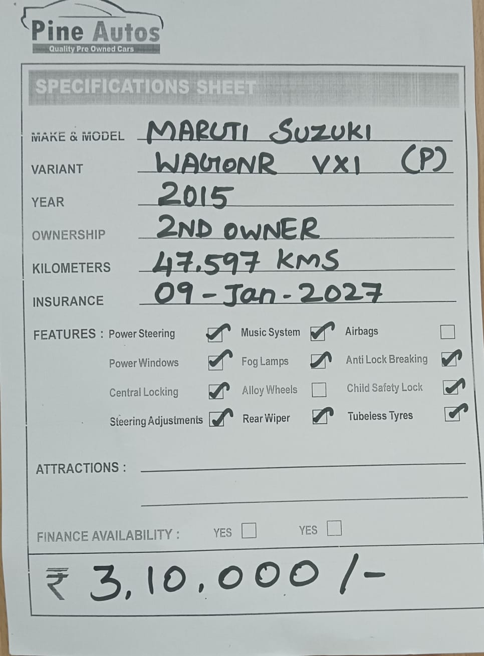 MARUTI SUZUKI WAGONR